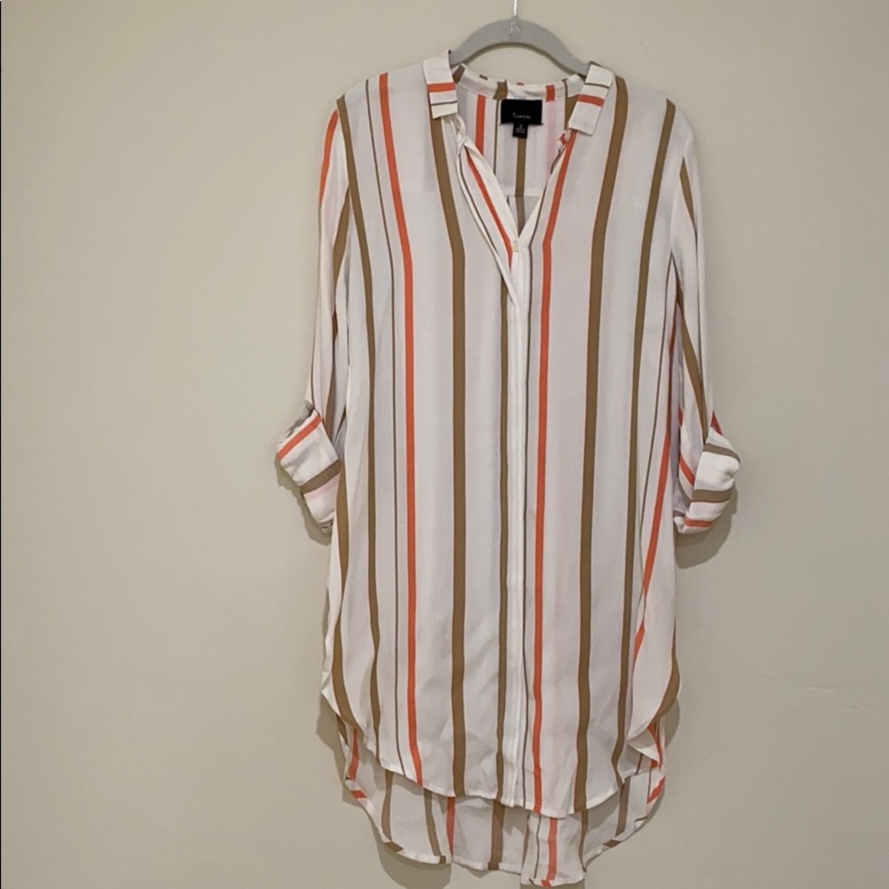 Button down striped shirt